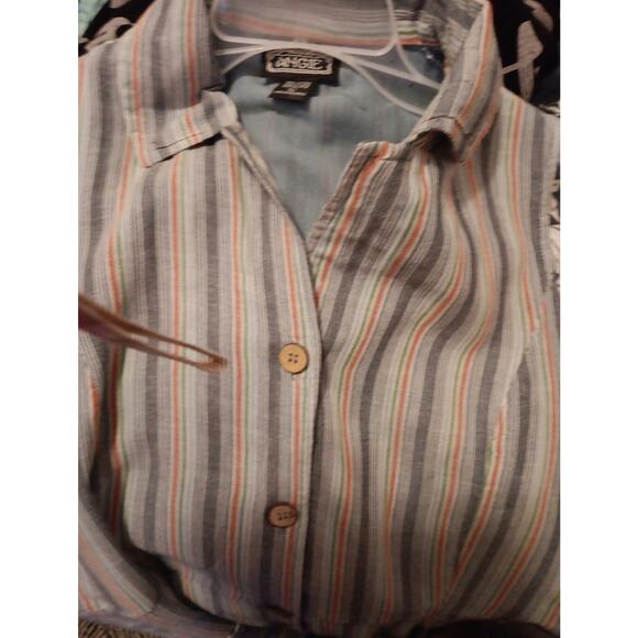 Angie Dress, Women's Size Large, Mini, Sleeveless, Striped, Pockets, EUC - Picture 6 of 7